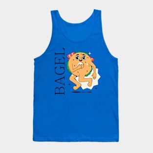 Hand Drawn Bagel Fun Tank Top